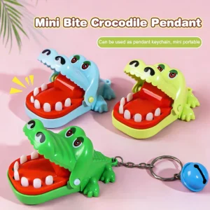 Crocodile Teeth Toys Keychain Children's Crocodile Bites Fingers Reaction Training Dinosaurs Animal Game Family