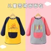 Cute Cartoon Infant Eating Bib Burp Cloths Painting Drawing Apron Long Sleeved Waterproof Children's Overalls Raincoat Supplies