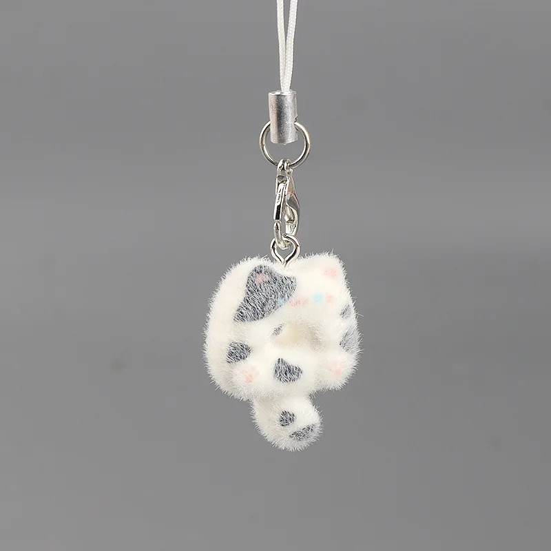 Cute Flocked 3D Keychain Sweet Creative Student Phone Chain Pendant Bag Accessory Phone Strap Gift - Image 6