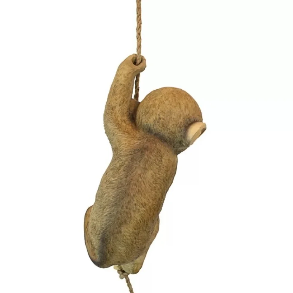 Cute Garden Climbing Monkey Figurine Handmade Resin Crafts Monkey Hanging Ornament Weatherproof Animal Statue Patio Balcony - Image 3