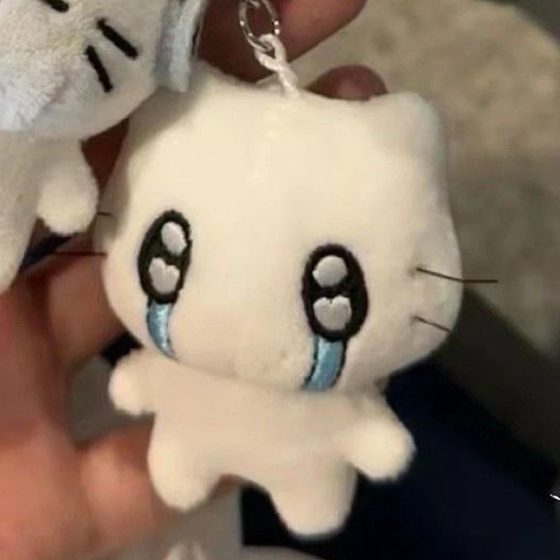 Cute Headphones Kitten Couple Keychain Mini Crying Cat Doll Plush Keyring Cartoon Dog Bee Bag Pendant Charms Backpack Decoration - Image 5