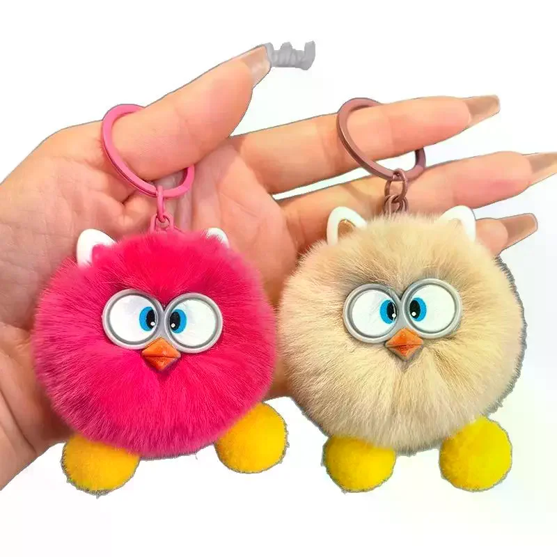 Cute Little Briquette Bag Pendant Imitation Rex Rabbit Hair Bag Exquisite Doll Pendant Cartoon Doll Car Key Chain Birthday Gift - Image 4