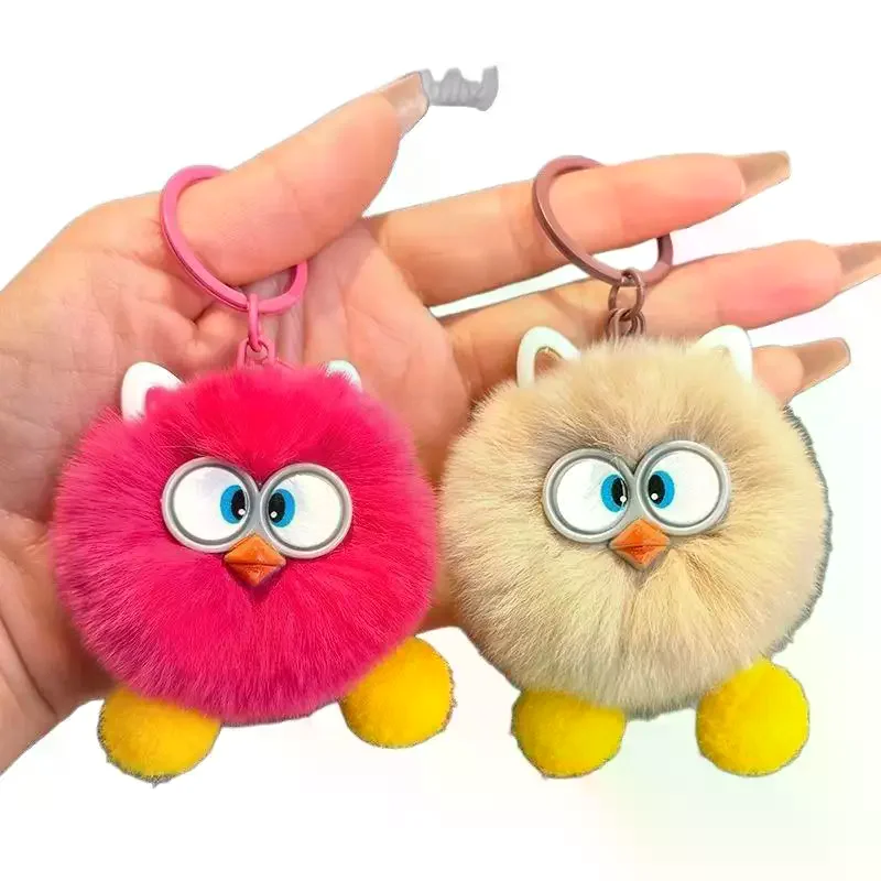 Cute Little Briquette Bag Pendant Imitation Rex Rabbit Hair Bag Exquisite Doll Pendant Cartoon Doll Car Key Chain Birthday Gift - Image 5