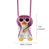 Cute Pink Anime Duck Swing Car Pendant - Rearview Mirror Hanging Ornament with Swinging Motion, Women's Interior Decoration