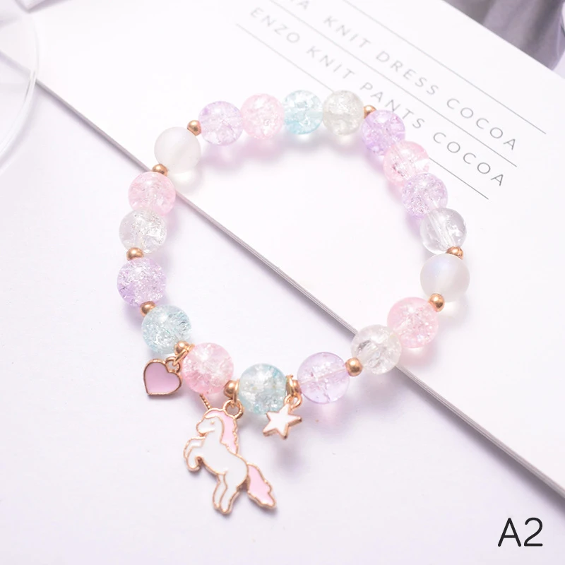 Cute Popcorn beads Bracelet Friendship Glass Bracelets For Girls Star Moon Cloud Flower Jewelry Accessories Wholesale - Image 3