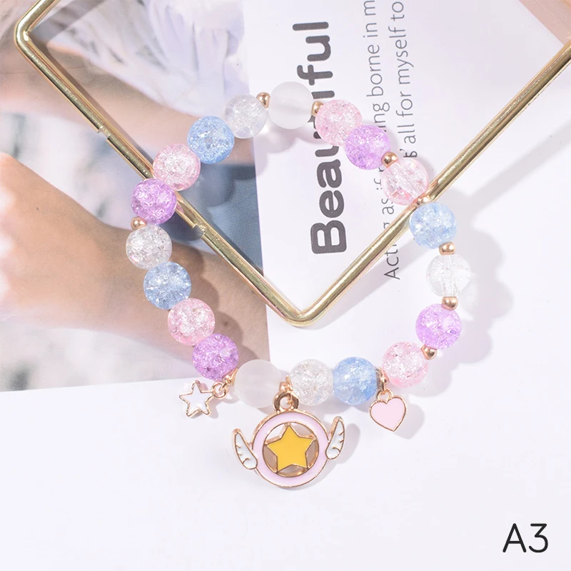 Cute Popcorn beads Bracelet Friendship Glass Bracelets For Girls Star Moon Cloud Flower Jewelry Accessories Wholesale - Image 4