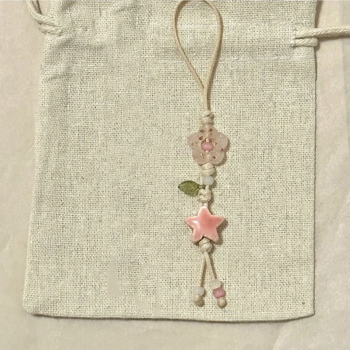 Cute Star Flower Phone Charm Strap Kawaii Ceramic Beaded Phone Lanyard Pastel Colors for Girls Bag Camera Pendant keychain - Image 4