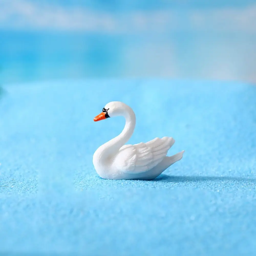 Cute Swan Miniatures Creative DIY Animal Goose Model Craft Lover Swan Ornaments Bonsai - Image 4