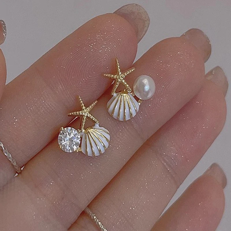 Cute Sweet Metal Shell Starfish Earrings Women Summer Bohemian Beach Trip Style Fashion Birthday Party Jewelry Gift - Image 4