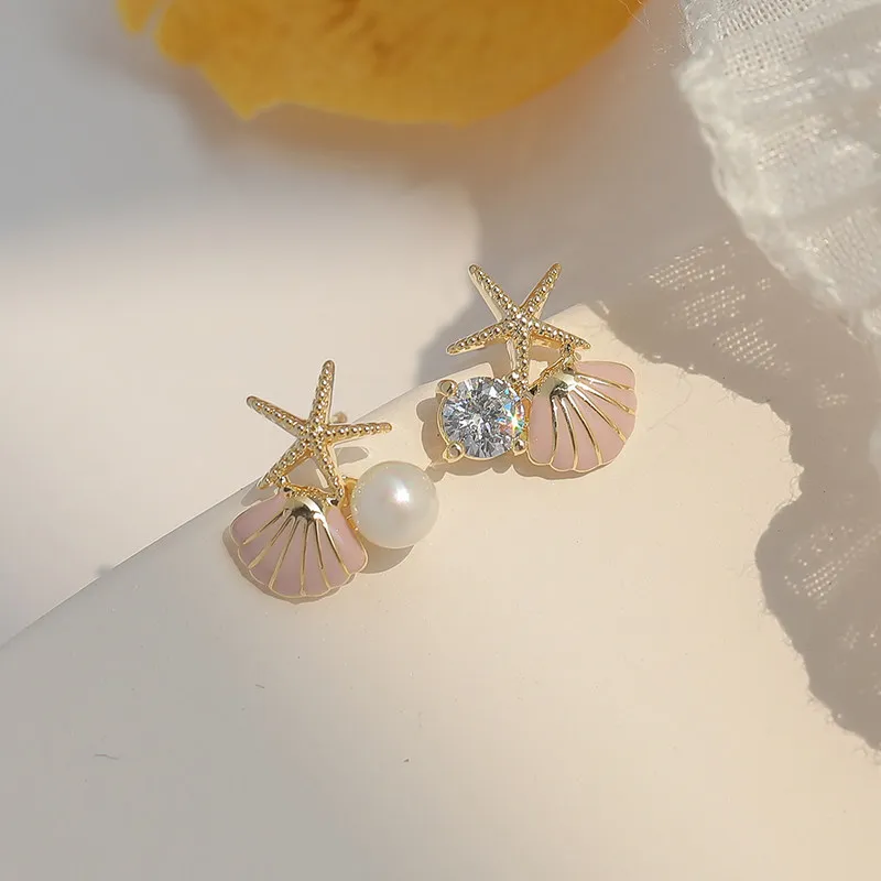 Cute Sweet Metal Shell Starfish Earrings Women Summer Bohemian Beach Trip Style Fashion Birthday Party Jewelry Gift - Image 6