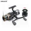 DEUKIO Fishing Reel Spinning Reel Strong Double Drag 20kg Carretilha Pesca Sea Reel Fishing for Carp Free Spare Spool