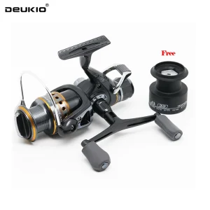 DEUKIO Fishing Reel Spinning Reel Strong Double Drag 20kg Carretilha Pesca Sea Reel Fishing for Carp Free Spare Spool