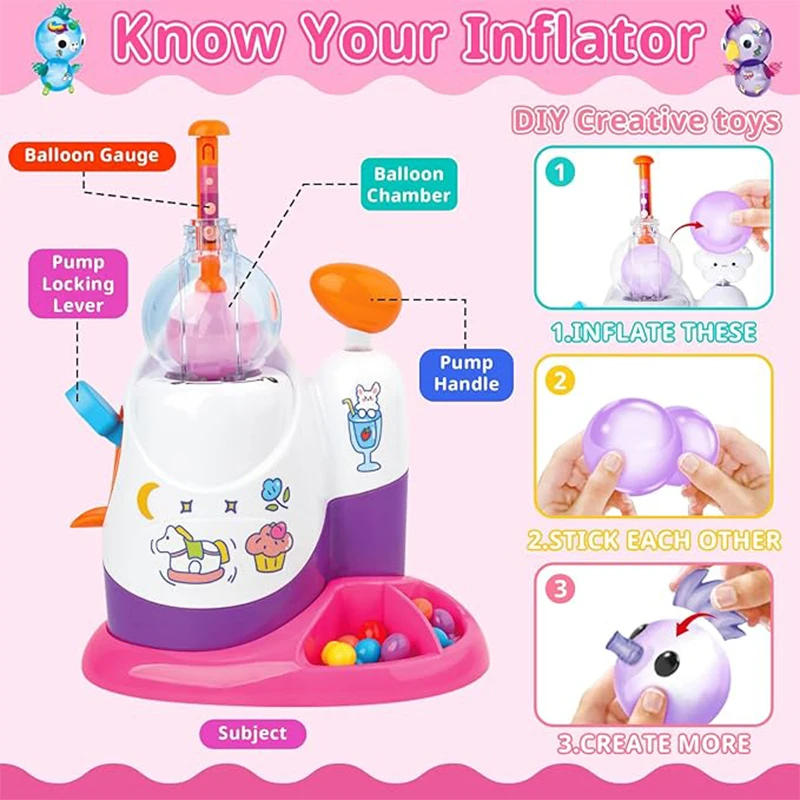 DIY Inflatable Toy Set Handmade Balloon Inflator Machine Assembly Educational Toys for Kids Fun Anti-Stress Craft Birthday Gifts - Image 3