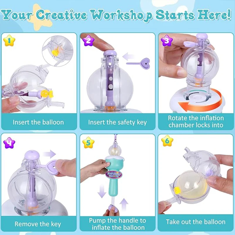 DIY Inflatable Toy Set Handmade Balloon Inflator Machine Assembly Educational Toys for Kids Fun Anti-Stress Craft Birthday Gifts - Image 6