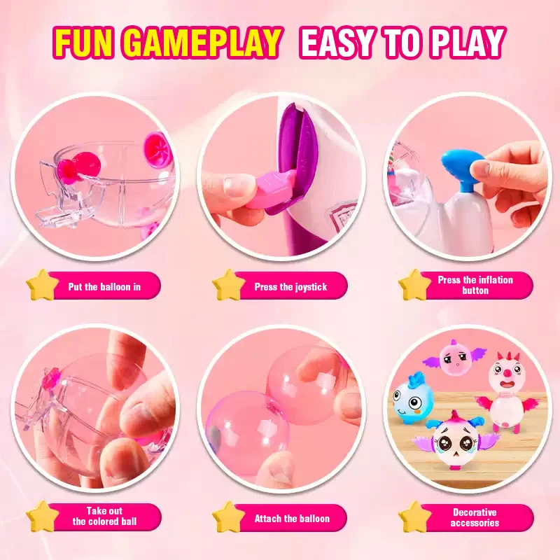 DIY Inflatable Toy Set Handmade Balloon Inflator Machine Assembly Educational Toys for Kids Fun Anti-Stress Craft Birthday Gifts - Image 4