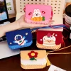 DIY Shoulder Bag Art Craft Kits for Kids Girls Kawaii Rabbit Flower Cake Astronaut Coin Purse Sewing Set Fine Motor Training Toy