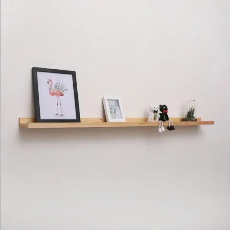 DIY Wood Wall Floating Shelves, Mounted Partition Display Stand Book Organizer, Ornament Storage for Bedroom Living Room Decor - Image 6
