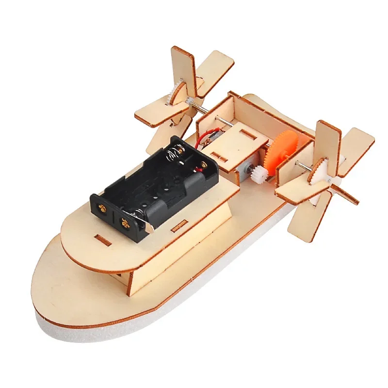 DIY Wooden Ship Model Small Maker Material Gift Toy Science Experiment Set Assembly Material Packaging Toy Birthday Gift - Image 2