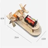 DIY Wooden Ship Model Small Maker Material Gift Toy Science Experiment Set Assembly Material Packaging Toy Birthday Gift