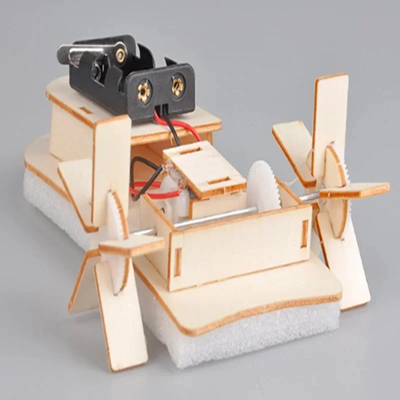 DIY Wooden Ship Model Small Maker Material Gift Toy Science Experiment Set Assembly Material Packaging Toy Birthday Gift - Image 5