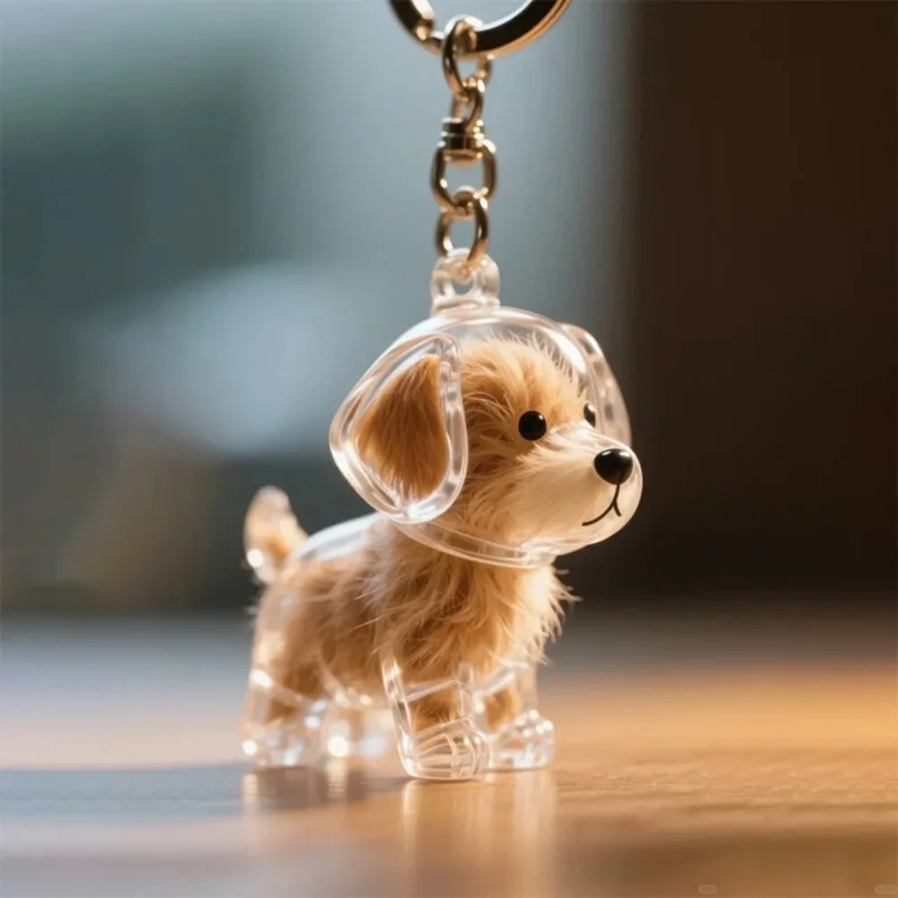 Dog Hair Storage Pendant Cute Keychain Bag Pendant Couple Car Key Chains Jewelry Souvenir Collection Gift Decoration Accessories - Image 5