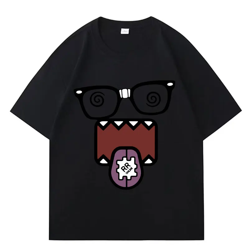 Domo Kun Funny Meme T Shirts Men's Women Clothes Classic Casual Tee Shirts Short Sleeve Summer T-shirt Tops Streetwear