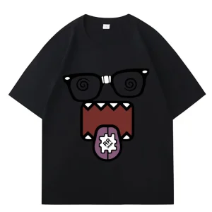 Domo Kun Funny Meme T Shirts Men's Women Clothes Classic Cotton Casual Tee Shirts Short Sleeve Summer T-shirt Tops Streetwear