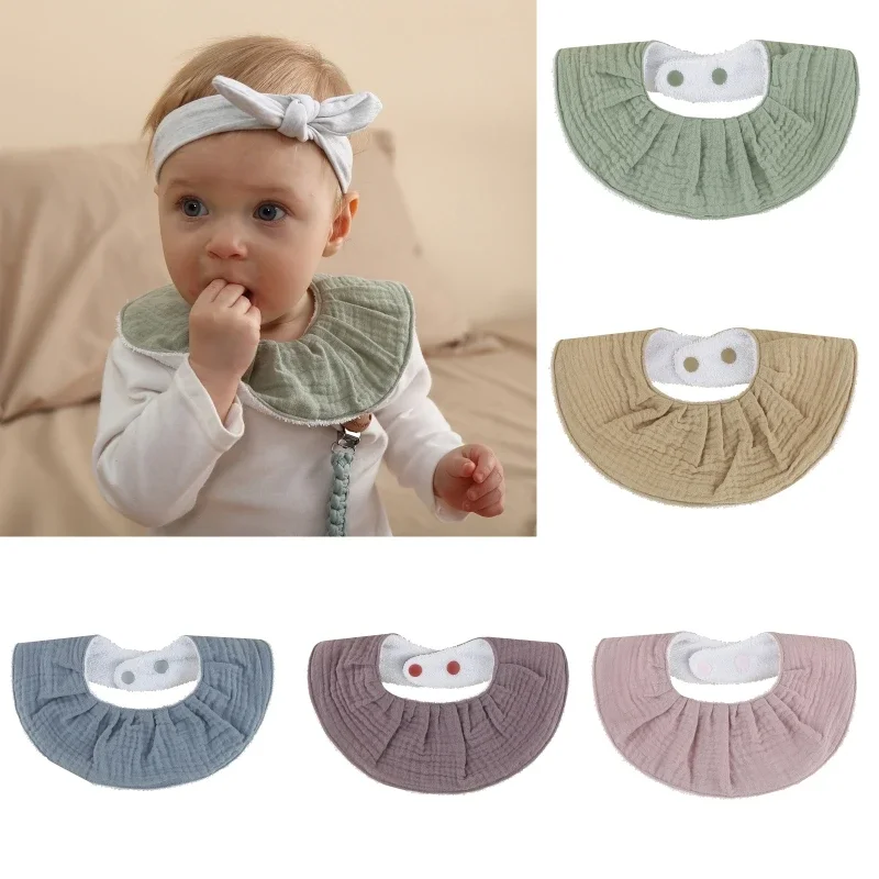 Double Layers Cotton Baby Feeding Bibs Cartoon Printed Newborn Burp Cloth Saliva Towel Scarf for Stuff Shower Gifts