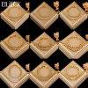 EILIECK 316L Stainless Steel 18k Gold Plated Necklace Bracelet Jewelry Set Charm Fashion Collar for Women Jewelry Lady Gift