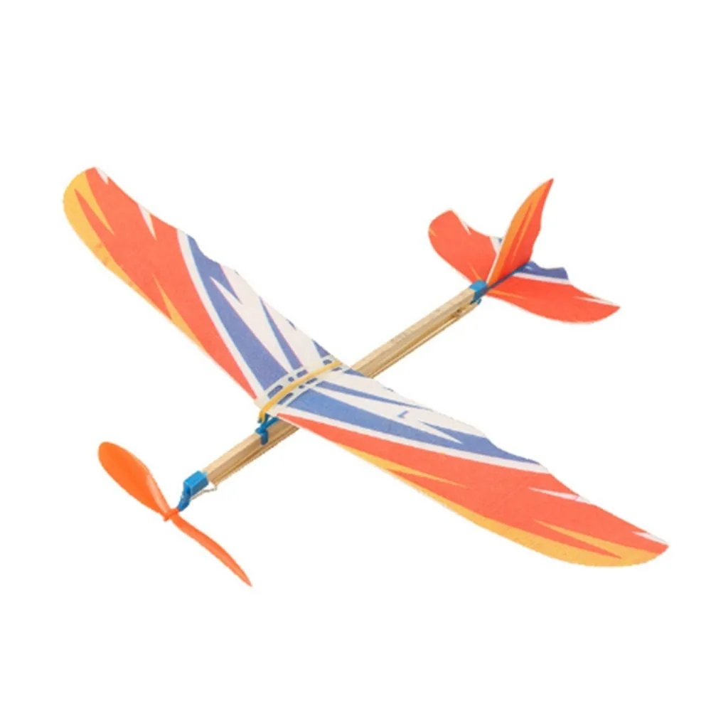 Elastic DIY Flying Glider Airplane Assembly Glider Model Toys Hand Throw Science Toy Flying Plane Model Children - Image 5