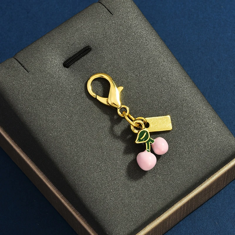 Exquisite Cherry Butterfly Keychain Bag Pendant Creative Fashion Women's Backpack Decoration Car Keychain Accessories Gifts - Image 2