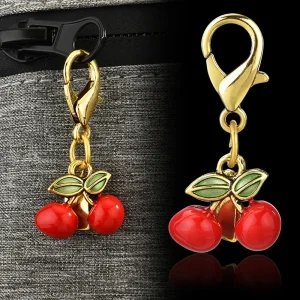 Exquisite Cherry Butterfly Keychain Bag Pendant Creative Fashion Women's Backpack Decoration Car Keychain Accessories Gifts