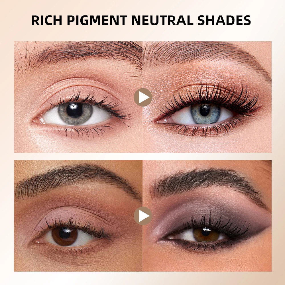 Eyeshadow Palette Long-Lasting Eye Makeup Rich Pigment Neutral Shades Blendable Color Matte Nudes Eyeshadow Palette Woman Makeup - Image 6