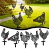 Fairy Garden Standing Chicken Rooster Statue Outdoor Stakes Yard Sign Ornaments Decor Acrylic Hen Yard Outdoor Lawn Garden Decor
