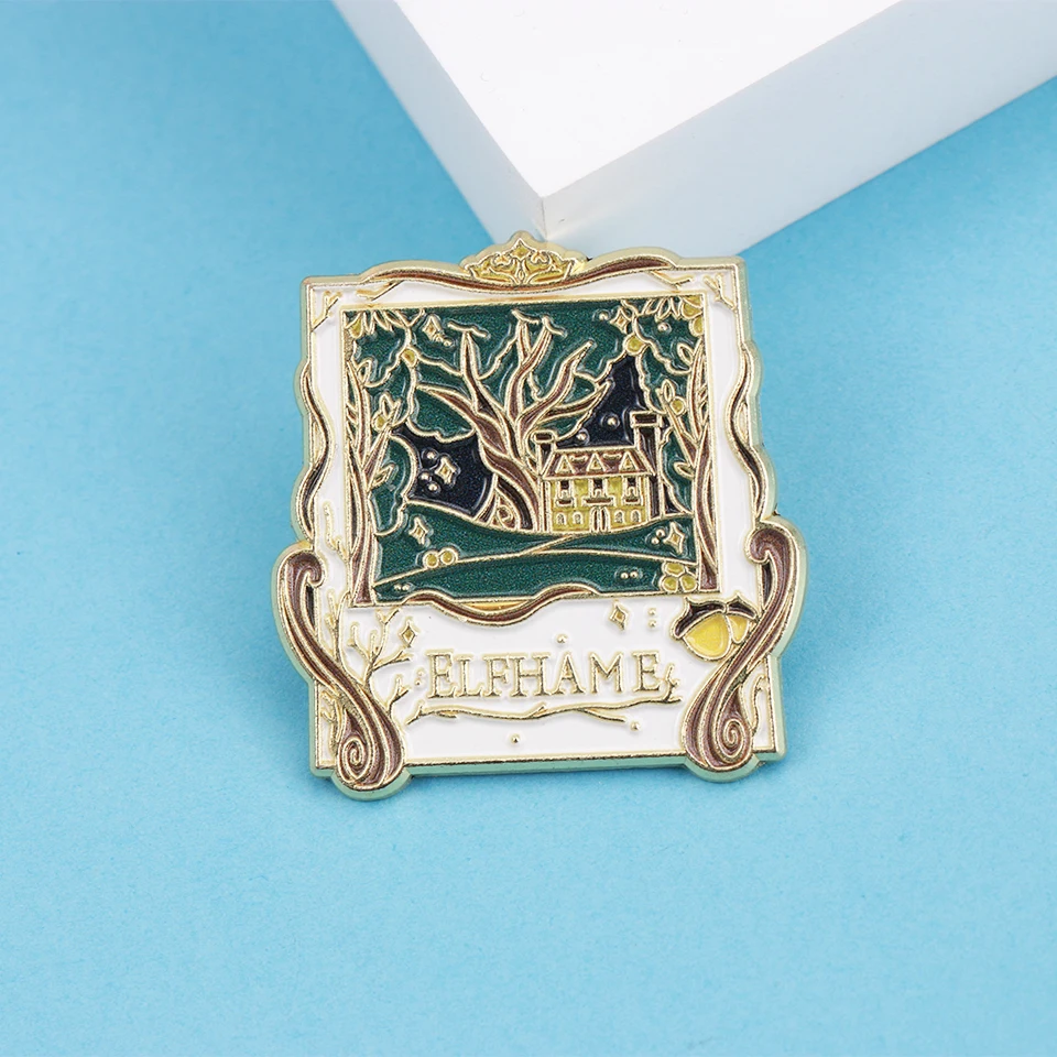 Fantasy Novels Letters ELFHAME Fairy Tale Scene Enamel Metal Pins Brooch Badge Jewelry Gift for Fans of Literary Works - Image 2