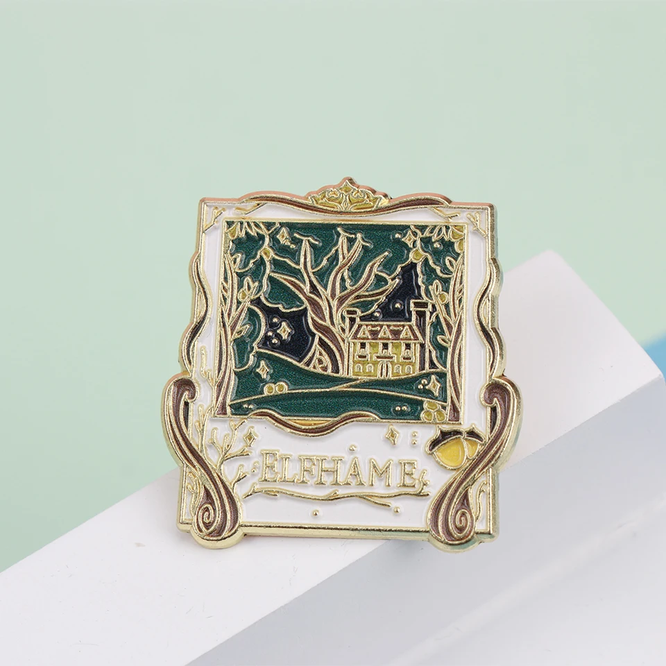 Fantasy Novels Letters ELFHAME Fairy Tale Scene Enamel Metal Pins Brooch Badge Jewelry Gift for Fans of Literary Works - Image 3