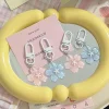 Fashion Backpack Hanging Ornaments Couple Gifts Creative Lovely Flower Keyring Sweet Jelly Color Sakura Keychain Pendant