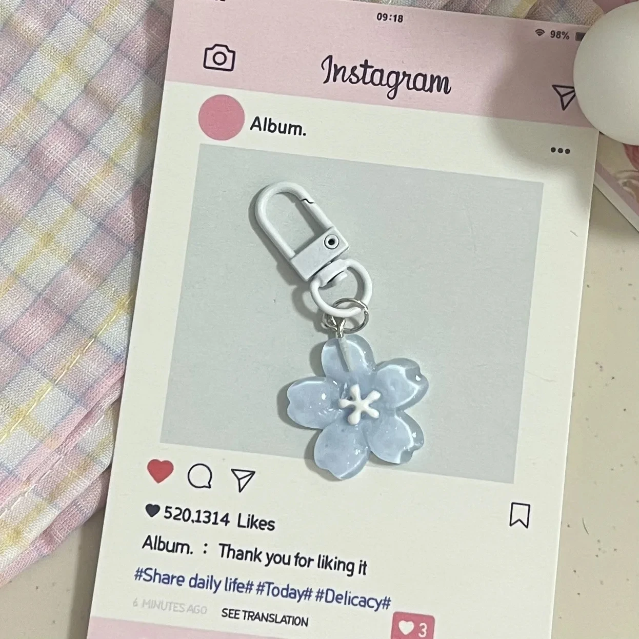 Fashion Backpack Hanging Ornaments Couple Gifts Creative Lovely Flower Keyring Sweet Jelly Color Sakura Keychain Pendant - Image 5