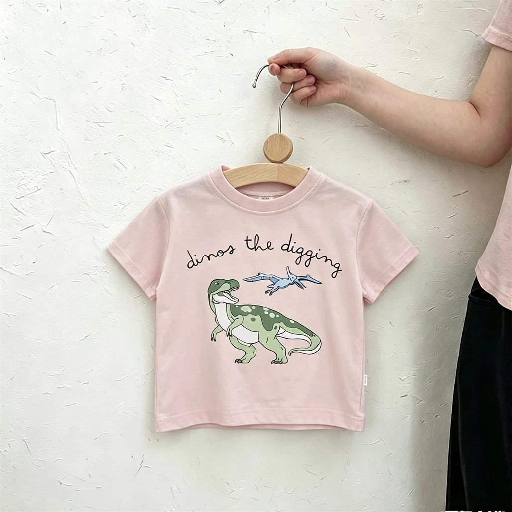 Fashion Clothing For Boys Child Thin Crewneck Base Shirt Simple Versatile TShirt Kids Pure Cotton Clothes Loose Casual Tops - Image 2