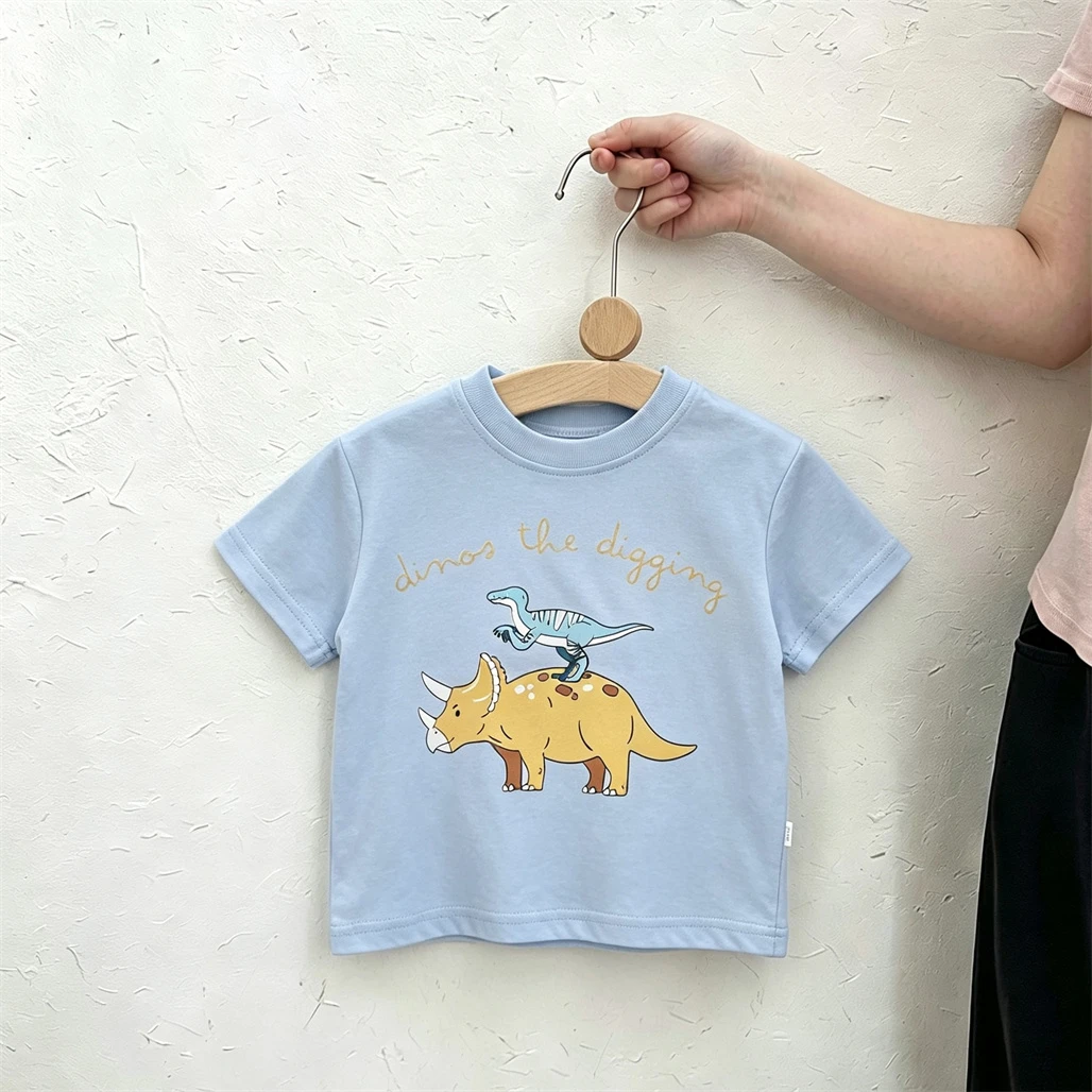 Fashion Clothing For Boys Child Thin Crewneck Base Shirt Simple Versatile TShirt Kids Pure Cotton Clothes Loose Casual Tops