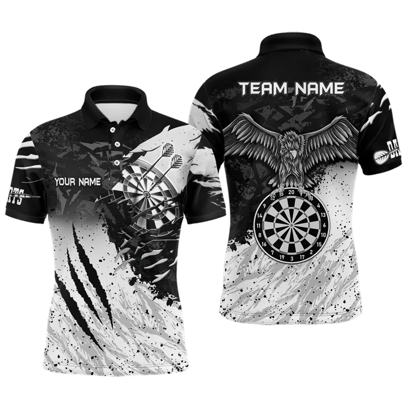 Fashion Darts Graphic Polo Shirts Trend Custom Name Team 3D Printed Sports T Shirts Personality Oversized Unisex Team Uniforms - Image 4