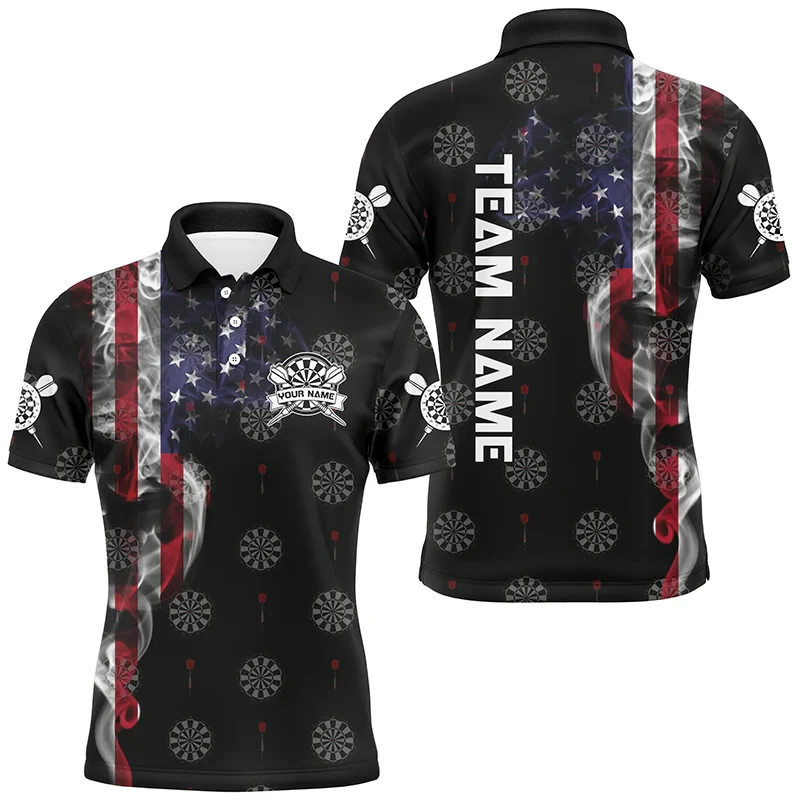 Fashion Darts Graphic Polo Shirts Trend Custom Name Team 3D Printed Sports T Shirts Personality Oversized Unisex Team Uniforms - Image 5
