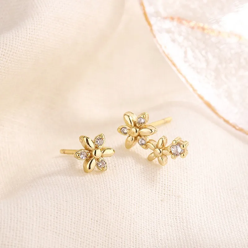 Fashion Earrings For Women Mini Candy Sweet Hypoallergenic Stud Ear Girls Minimalist Gold Color Flower Piercing Jewelry Gifts - Image 3