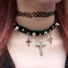 Fashion Gothic Jewellery Stretch Tattoo Choker Vintage Elastic Choker Necklace Retro Necklace Women's Necklace