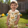 Fashion Infants Boys Animal Jumpsuits Toddlers Rompers Summer Short Sleeve Casual