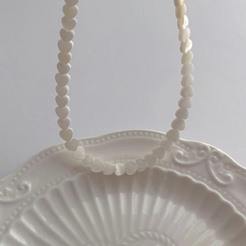 Fashion Jewelry One Layer Shell Heart Necklace For Women Girl Sweet Korean Temperament Celebration Gift Popular Style - Image 4