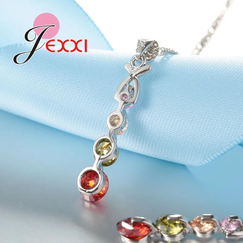 Fashion Luxury Bridal Wedding Jewelry Set 925 Sterling Silver Color Austria Crystal Pendant Necklaces Earring Jewellery Sets - Image 4