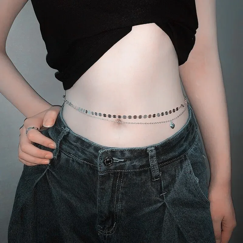 Fashion Simple Double Layer Bead Chain Ladies Waist Belly Chain Belly Belt Chain Fashion Body Jewelry Spring Summer Gifts - Image 2