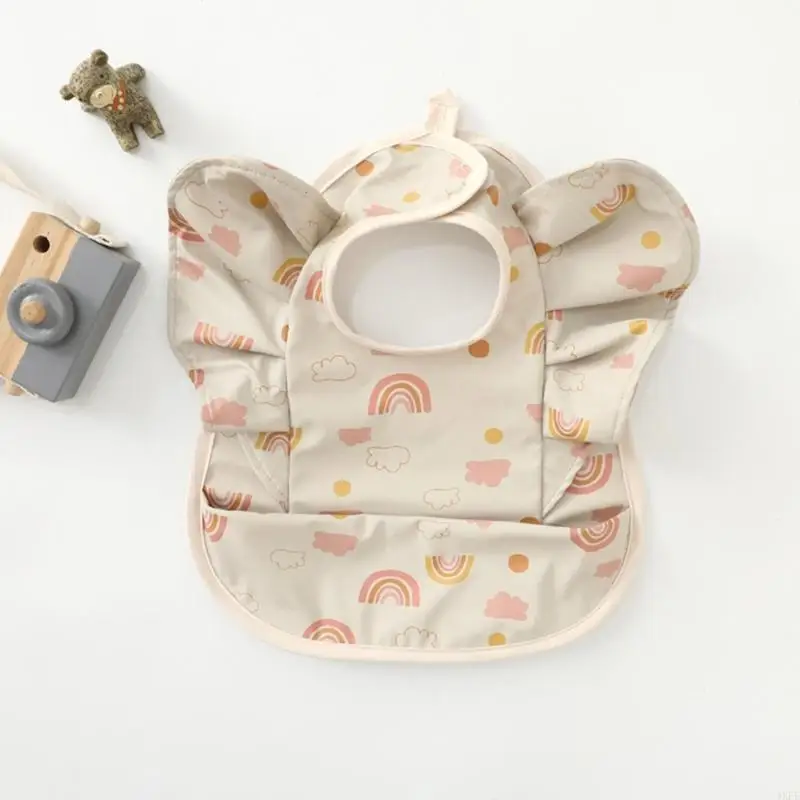 Fashionable Winged Baby Drooling Bib Wipeable Lightweight Polyester Burp Cloth - Image 4