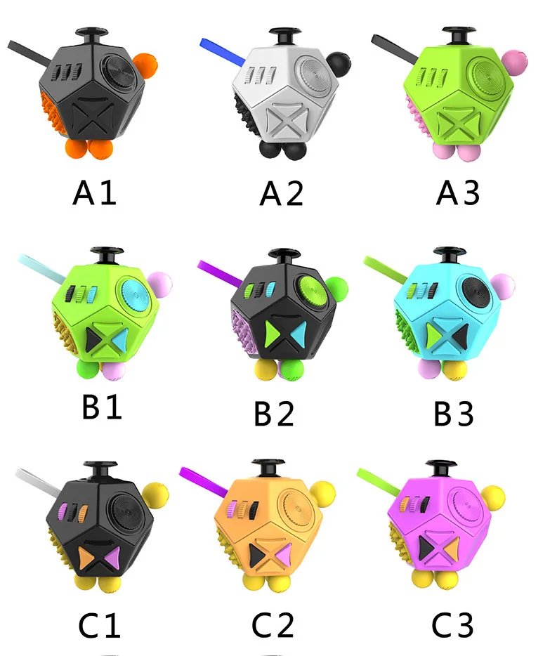 Fidget Cube Toys,EDC Hand Sensory Toys,12 Sides Anti Stress Cube For Children Kids Adults Autism ADHD OCD Anxiety Relief Focus - Image 6